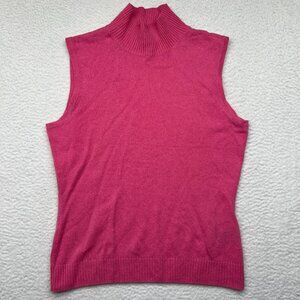 Prive | 100% Cashmere Pink Sleeveless Turtle Neck Size Medium